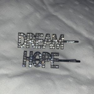 Diamond HOPE and DREAM hair clips!